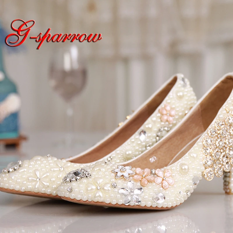 Graduation Ceremony Women Kitten Heel Ivory Pearl Wedding Shoes Luxury Colorful Crystal Shoes Rhinestone Pumps Party Prom Shoes
Graduation Ceremony Women Kitten Heel Ivory Pearl Wedding Shoes Luxury Colorful Crystal Shoes Rhinestone Pumps Party Prom Shoes