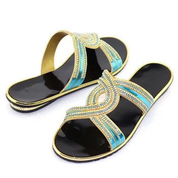 Exellent African lower heel slipper nice shoes with rhinestones for lady 0085-1in sky blue, size 37-43
Exellent African lower heel slipper nice shoes with rhinestones for lady 0085-1in sky blue, size 37-43