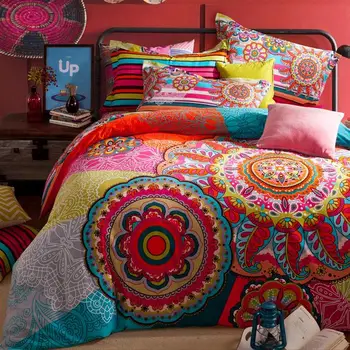 wedding 100% cotton luxury queen bed 4pcs Juego de cama Bohemian duvet cover comforter cover bedsheet Bedspreads free shipping
wedding 100% cotton luxury queen bed 4pcs Juego de cama Bohemian duvet cover comforter cover bedsheet Bedspreads free shipping