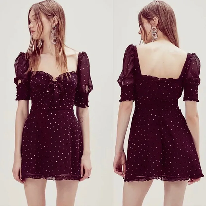 2019 New Fashion Women Vacation Sexy Backless Short Sleeve Bow Lace Dot Print Beach Mini Dress
2019 New Fashion Women Vacation Sexy Backless Short Sleeve Bow Lace Dot Print Beach Mini Dress