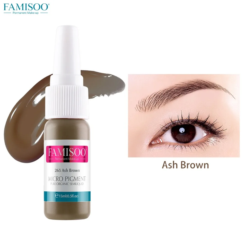 Famisoo 15ml Ash Brown Tattoo Ink Microblading Machine Permanent Makeup Pigment Tattoo pigmento Body Ink for Tattoo Supplies
Famisoo 15ml Ash Brown Tattoo Ink Microblading Machine Permanent Makeup Pigment Tattoo pigmento Body Ink for Tattoo Supplies