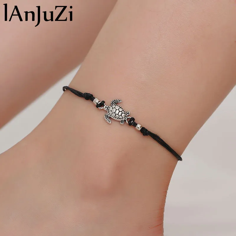 Simple Single Layer Sea Turtle Pendent Anklets Bohemia Style Anklet Handmade Foot Chain Vintage Wax Rope Girl Accessories
Simple Single Layer Sea Turtle Pendent Anklets Bohemia Style Anklet Handmade Foot Chain Vintage Wax Rope Girl Accessories