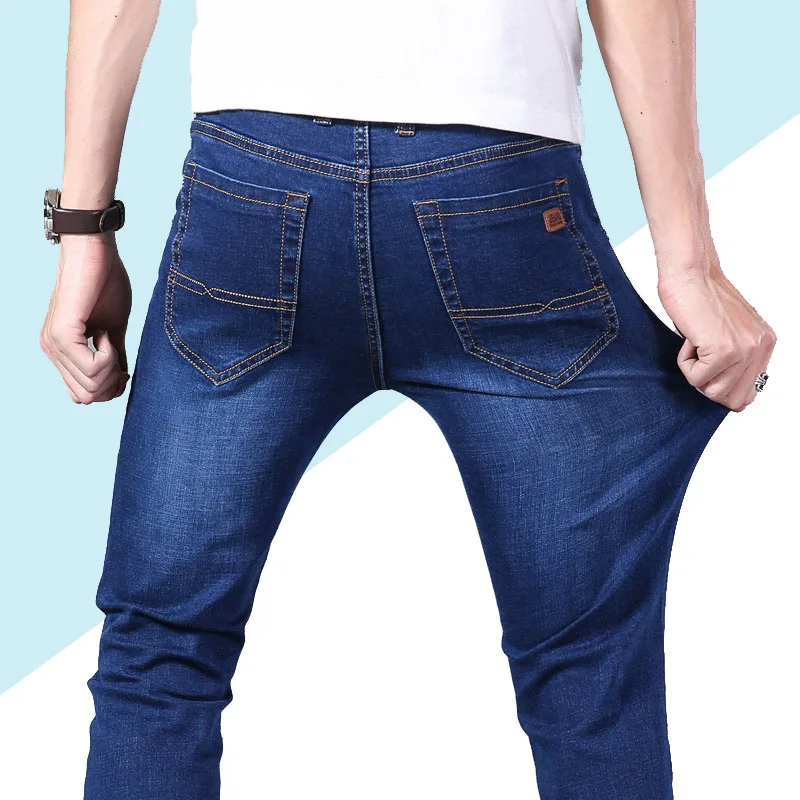2019 Spring Business Men Jeans Thin Section Soft fit Waist Small Straight Jeans Men's Clothing Wholesale Pants
2019 Spring Business Men Jeans Thin Section Soft fit Waist Small Straight Jeans Men's Clothing Wholesale Pants