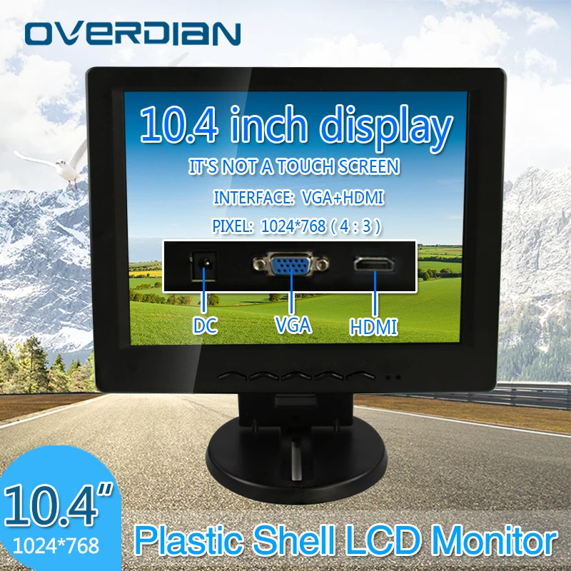 10.4 inch/10.4"VGA/HDMI Connector Desktop Monitor 1024*768 Song Machine Cash Register Lcd Non-Touch ScreenPlastic Shell Monitor
10.4 inch/10.4"VGA/HDMI Connector Desktop Monitor 1024*768 Song Machine Cash Register Lcd Non-Touch ScreenPlastic Shell Monitor