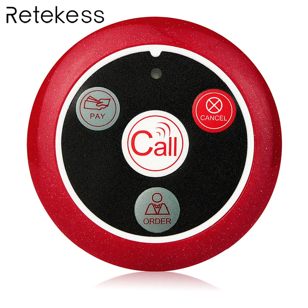 Retekess 433MHz Wireless Pager Button Call Pager Restaurant Waiter Calling System Catering Equipment Waiter Service F9408A
Retekess 433MHz Wireless Pager Button Call Pager Restaurant Waiter Calling System Catering Equipment Waiter Service F9408A