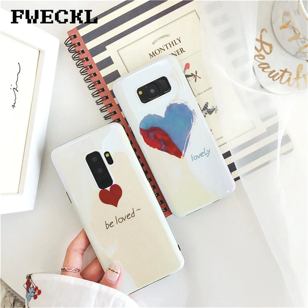 Glossy Blue light IMD Phone Case For Samsung Galaxy S7 Edge S8 S9 Plus Note 8 Lovely Cartoon Love Heart Pattern Back Cover Coque
Glossy Blue light IMD Phone Case For Samsung Galaxy S7 Edge S8 S9 Plus Note 8 Lovely Cartoon Love Heart Pattern Back Cover Coque