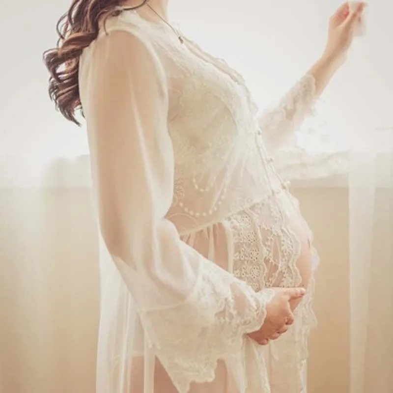 Sexy Lace Lady Sweet Charming Deep V Neck Lingerie Night Sleepwear Long Sleeve White Cotton Nightdress Maternity Nursing Dress
Sexy Lace Lady Sweet Charming Deep V Neck Lingerie Night Sleepwear Long Sleeve White Cotton Nightdress Maternity Nursing Dress