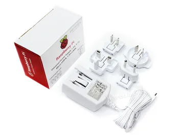 Official Raspberry Pi Universal Power Supply Interchangeable heads Adapter Charger support EU/UK/US/ AUS Micro USB connector
Official Raspberry Pi Universal Power Supply Interchangeable heads Adapter Charger support EU/UK/US/ AUS Micro USB connector