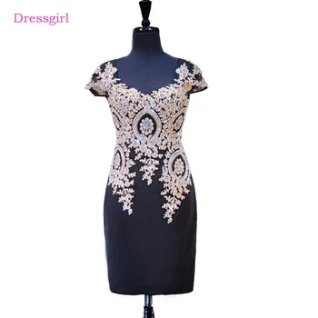 Black 2017 Elegant Cocktail Dresses Sheath V-neck Cap Sleeves Short Mini Crystals Beaded Lace Homecoming Dresses
Black 2017 Elegant Cocktail Dresses Sheath V-neck Cap Sleeves Short Mini Crystals Beaded Lace Homecoming Dresses