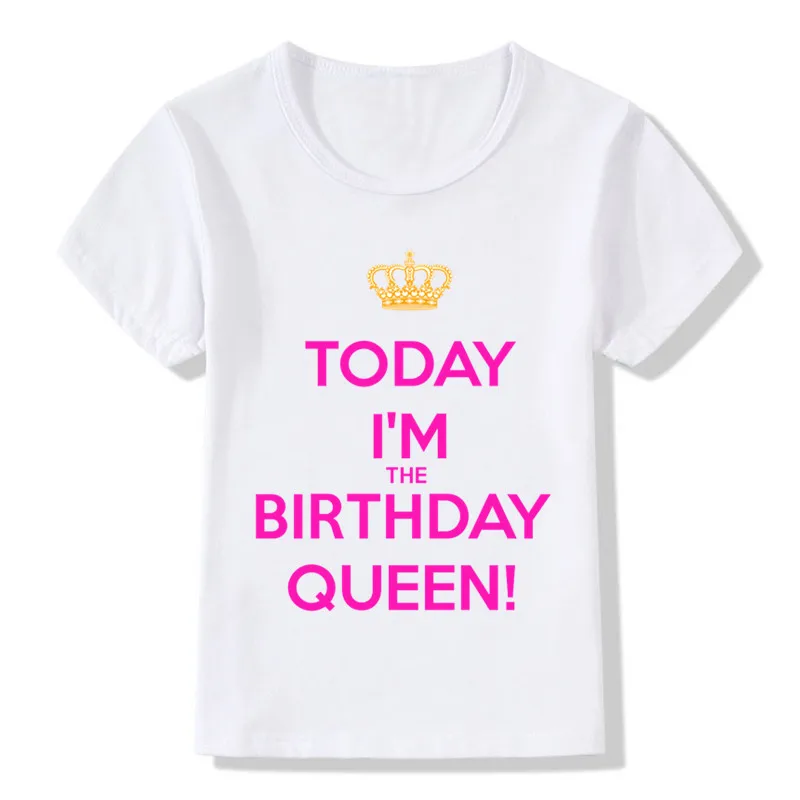 Детская Футболка Keep Calm Coz I'm Brithday Queen/Princess, Летние повседневные топы для маленьких мальчиков и девочек, футболка, детская одежда HKP5150
Детская Футболка Keep Calm Coz I'm Brithday Queen/Princess, Летние повседневные топы для маленьких мальчиков и девочек, футболка, детская одежда HKP5150