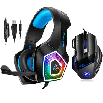 Hunterspider V1 Gaming Headset Stereo Heaphone With Mic 7 LED Light for Xbox One PS4 PC+7 Buttons 5500DPI Gaming Mouse Game Mice
Hunterspider V1 Gaming Headset Stereo Heaphone With Mic 7 LED Light for Xbox One PS4 PC+7 Buttons 5500DPI Gaming Mouse Game Mice