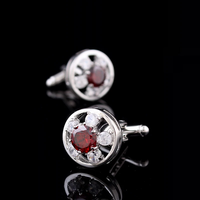 Bridegroom Wedding Party Men French Shirts Cuff Links Red Crystal White Zircon Flower Cufflinks Silvery Cufflink With Gift Bag
Bridegroom Wedding Party Men French Shirts Cuff Links Red Crystal White Zircon Flower Cufflinks Silvery Cufflink With Gift Bag