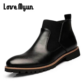 New High quality Fashion Men Ankle Boots Casual Men genuine Leather chelsea boots shoes Outdoor Motorcycle Oxfords shoes OO-97
New High quality Fashion Men Ankle Boots Casual Men genuine Leather chelsea boots shoes Outdoor Motorcycle Oxfords shoes OO-97