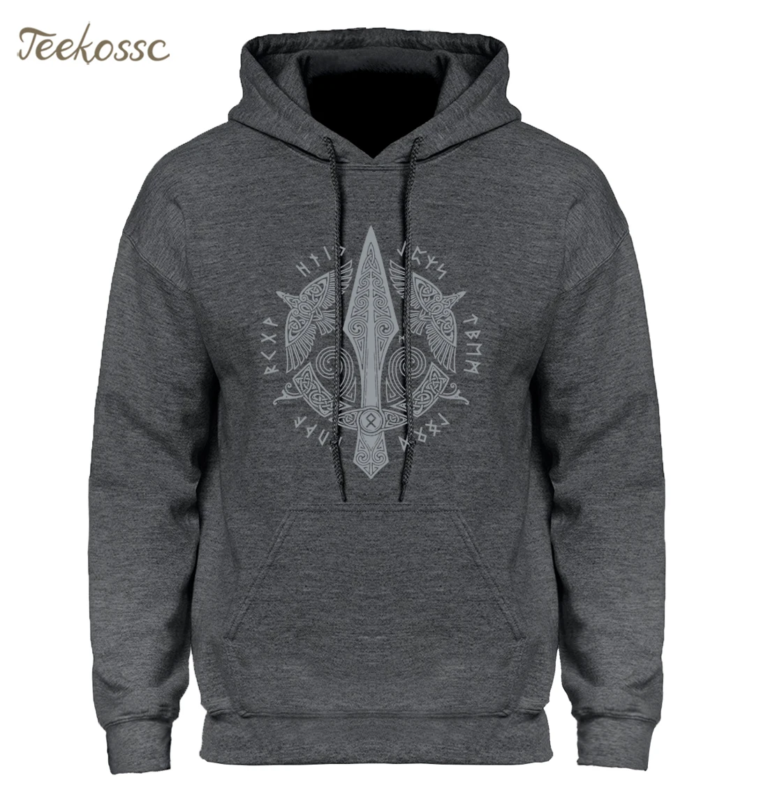 Odin Vikings Hoodie Men Viking Berserker Stylish Hoodies 2021 Winter Autumn Harajuku Hooded Sweatshirt Loose Hip Hop Streetwear | Мужская