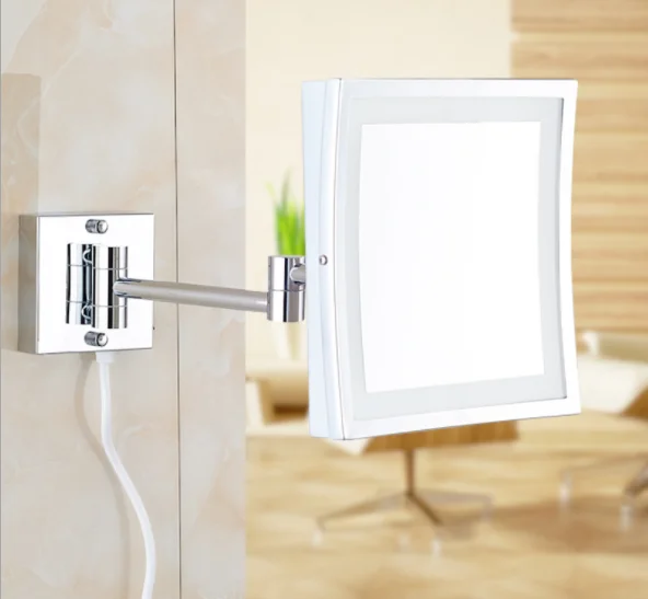 Fashion Led Makeup Mirror Creative Simple Bathroom Stainless Steel Magnifying Folding Mirror Personality Makeup Mirror Q430
Fashion Led Makeup Mirror Creative Simple Bathroom Stainless Steel Magnifying Folding Mirror Personality Makeup Mirror Q430