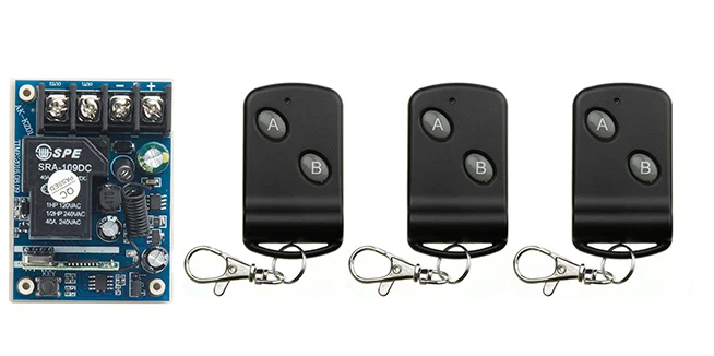 DC12V 24V 36V 48V 10A 1CH Wireless Remote Control Switch Transmitter with Two-button Receiver for Appliances Gate Garage Door
DC12V 24V 36V 48V 10A 1CH Wireless Remote Control Switch Transmitter with Two-button Receiver for Appliances Gate Garage Door