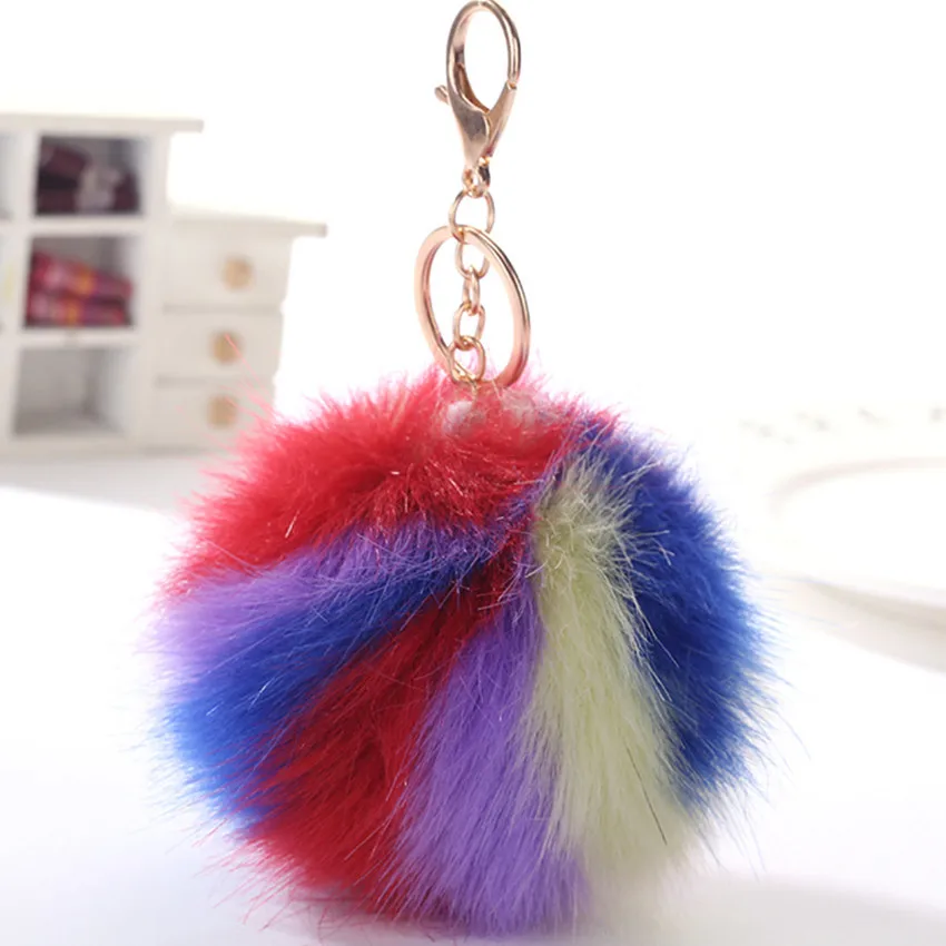 Big size 12cm Colorful Fake Bunny Fur Pom Pom Keychain Rabbit Fur pompom key chain pompon porte clef Bag Charms Keyring llaveros
Big size 12cm Colorful Fake Bunny Fur Pom Pom Keychain Rabbit Fur pompom key chain pompon porte clef Bag Charms Keyring llaveros