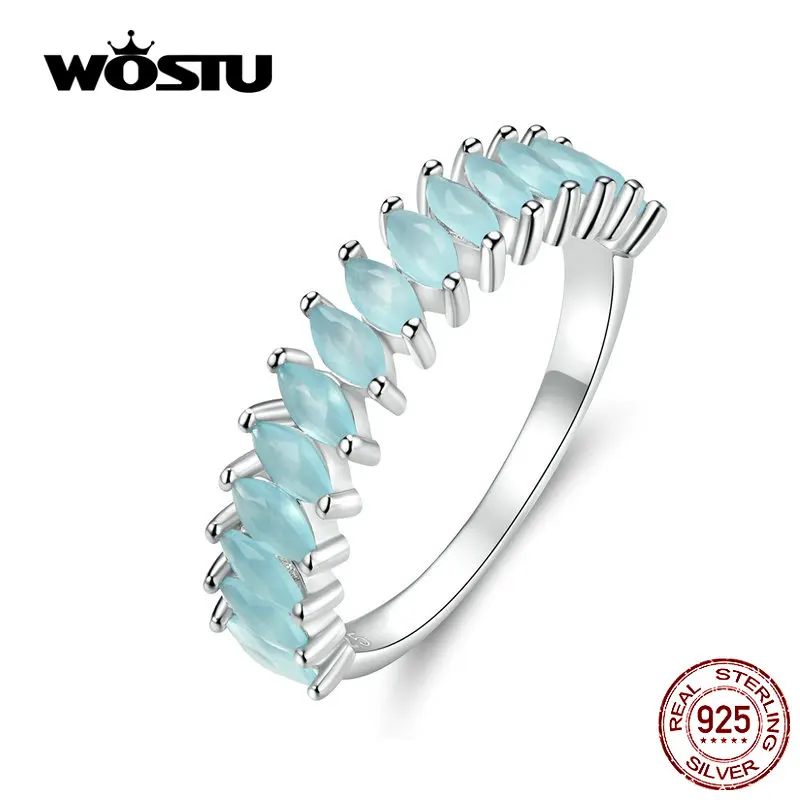 WOSTU Blue Glass Stone Ring 100% 925 Sterling Silver Wedding Engagement Stackable Rings Finger For Women Jewelry Gift CQR539
WOSTU Blue Glass Stone Ring 100% 925 Sterling Silver Wedding Engagement Stackable Rings Finger For Women Jewelry Gift CQR539