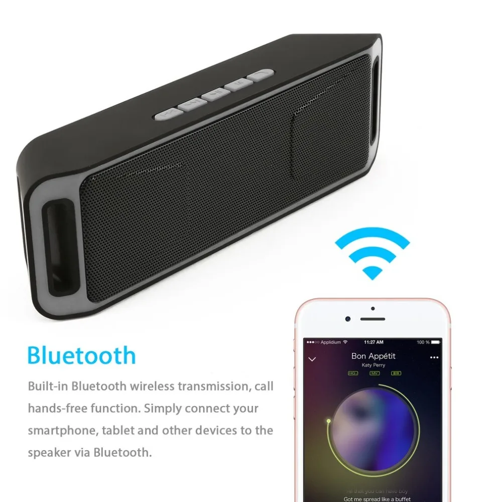 S208 Bluetooth Speaker Wireless Recharegable Stereo Loudspeakers USB Charging Mini FM Radio Multifunctional Sound Boombox
S208 Bluetooth Speaker Wireless Recharegable Stereo Loudspeakers USB Charging Mini FM Radio Multifunctional Sound Boombox