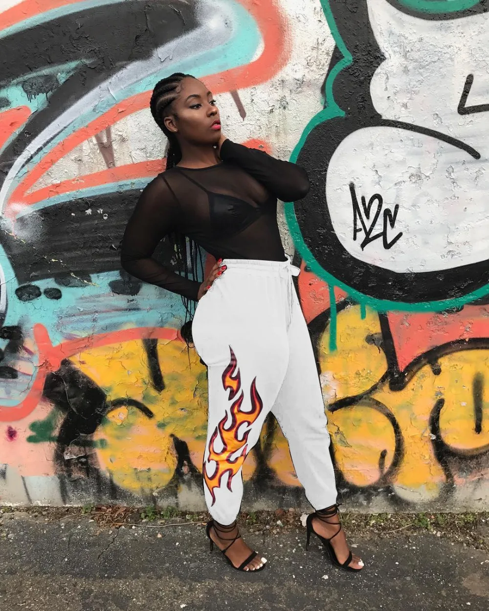 AHVIT Golden Flame Printed Fashion Casual Long Pants Mid Waist Loose Harem Pants Black White Color Streetwear Trousers LS6005
AHVIT Golden Flame Printed Fashion Casual Long Pants Mid Waist Loose Harem Pants Black White Color Streetwear Trousers LS6005