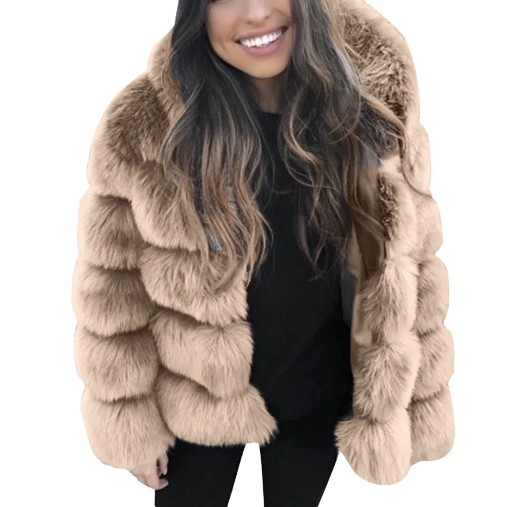 Autumn 2019 New Parkas basic jackets Female plus Hooded New Faux Fur Jacket Warm Thick Outerwear Jacket Winter Female Coats
Autumn 2019 New Parkas basic jackets Female plus Hooded New Faux Fur Jacket Warm Thick Outerwear Jacket Winter Female Coats