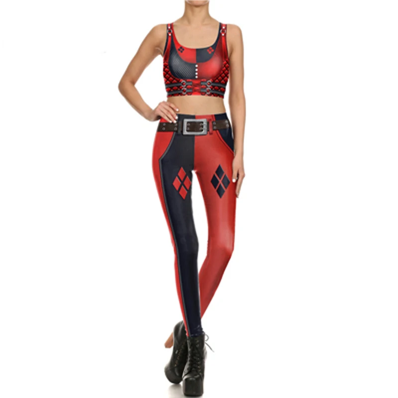 Women Harley Quinn Costume Spandex 3d Print Leggings Cosplay Harley Quin Skinny Pants Halloween Costumes for Women sexy Bodysuit
Women Harley Quinn Costume Spandex 3d Print Leggings Cosplay Harley Quin Skinny Pants Halloween Costumes for Women sexy Bodysuit