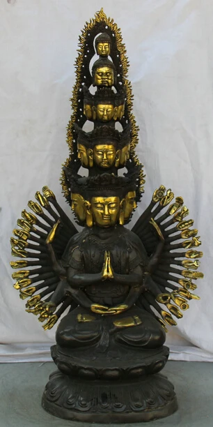 JP S0524 28" Tibet Buddhism Bronze Gild Seat 1000 Arms Avalokiteshvara of Goddess Statue B0403
JP S0524 28" Tibet Buddhism Bronze Gild Seat 1000 Arms Avalokiteshvara of Goddess Statue B0403