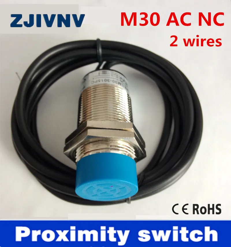 High quality 5 pcs cylinder type M30 AC NC/ normally close 2 wires proximity inductive sensor proximity switch distance:15mm
High quality 5 pcs cylinder type M30 AC NC/ normally close 2 wires proximity inductive sensor proximity switch distance:15mm