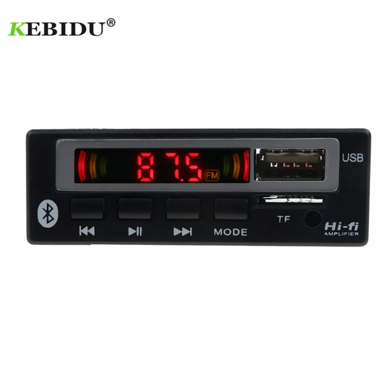 KEBIDU Color Screen Wireless 5V 12V Bluetooth MP3 WMA WAV Decoder Board Audio Module USB TF FM Radio For Car accessories
KEBIDU Color Screen Wireless 5V 12V Bluetooth MP3 WMA WAV Decoder Board Audio Module USB TF FM Radio For Car accessories