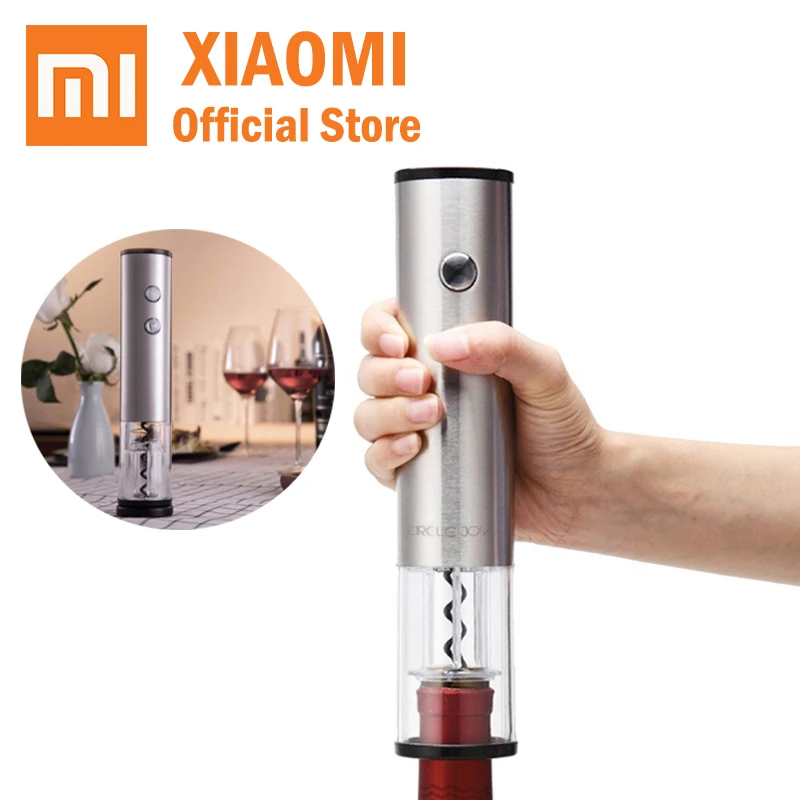 Xiaomi Mijia Circle Joy Automatic Red Wine Bottle opener Stainless steel Electric Corkscrew Foil Cutter Base Cork Out Tool
Xiaomi Mijia Circle Joy Automatic Red Wine Bottle opener Stainless steel Electric Corkscrew Foil Cutter Base Cork Out Tool