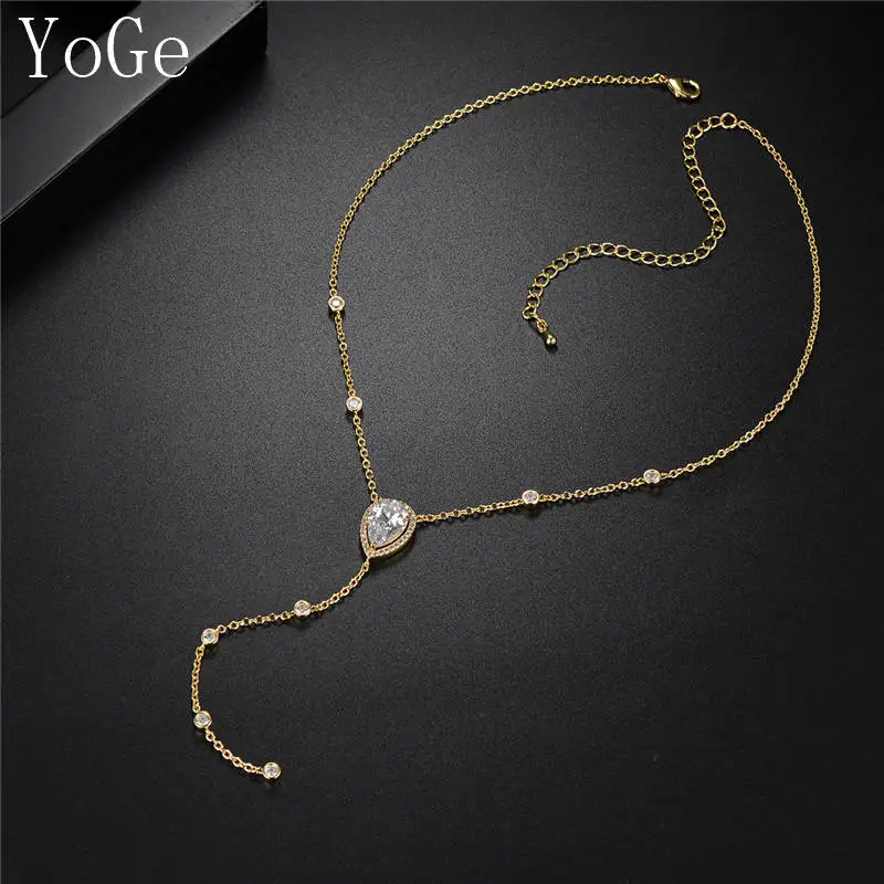 YoGe statement Jewellery, P9789 Fshion AAA CZ Classic water drop stone long chain women's necklace, fashionable and elegant
YoGe statement Jewellery, P9789 Fshion AAA CZ Classic water drop stone long chain women's necklace, fashionable and elegant