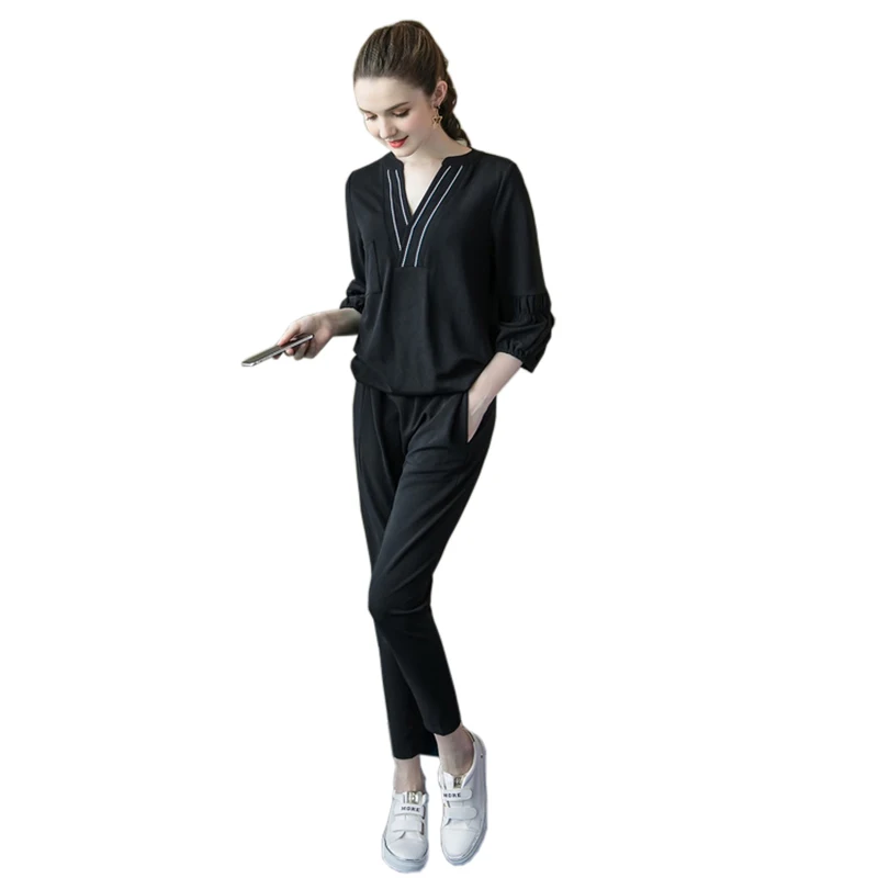 L-5XL Plus size Spring Women Set Tracksuit Long Sleeve Sweatshirts Casual Suit Summer Clothes Two Piece Set Tops Pants Female 
L-5XL Plus size Spring Women Set Tracksuit Long Sleeve Sweatshirts Casual Suit Summer Clothes Two Piece Set Tops Pants Female