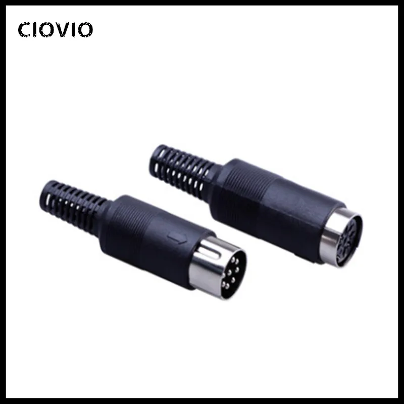1Pc MaleFemale DIN Plug Socket Connector 345678 PIN Chassis Cable Mount