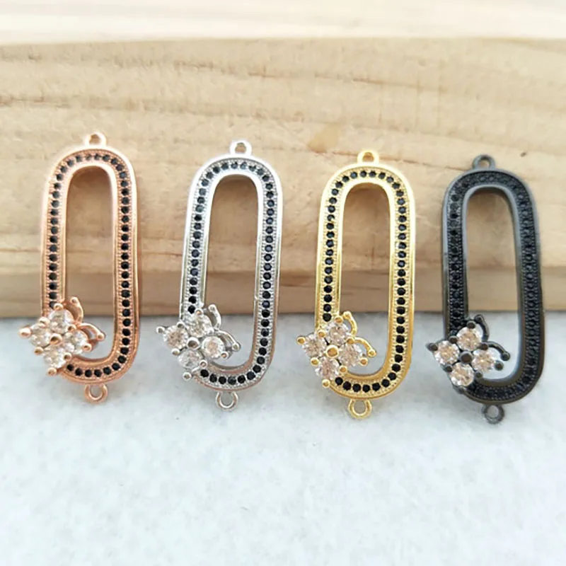 10pcs CZ zircon Micro Pave oval Connector,Double Bails Beads Charm,for DIY Bracelets Jewelry Finding CT379
10pcs CZ zircon Micro Pave oval Connector,Double Bails Beads Charm,for DIY Bracelets Jewelry Finding CT379