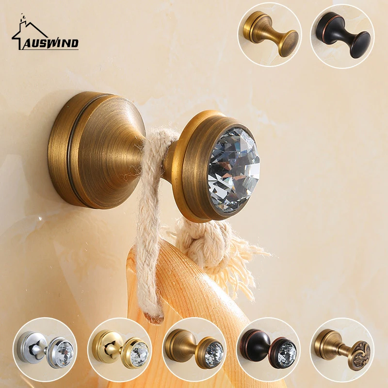 AUSWIND Antique Copper Crystal Hooks Single Solid Carved Door Living Room Robe Hanger Hook Hanging Clothes Single Hanger HW
AUSWIND Antique Copper Crystal Hooks Single Solid Carved Door Living Room Robe Hanger Hook Hanging Clothes Single Hanger HW