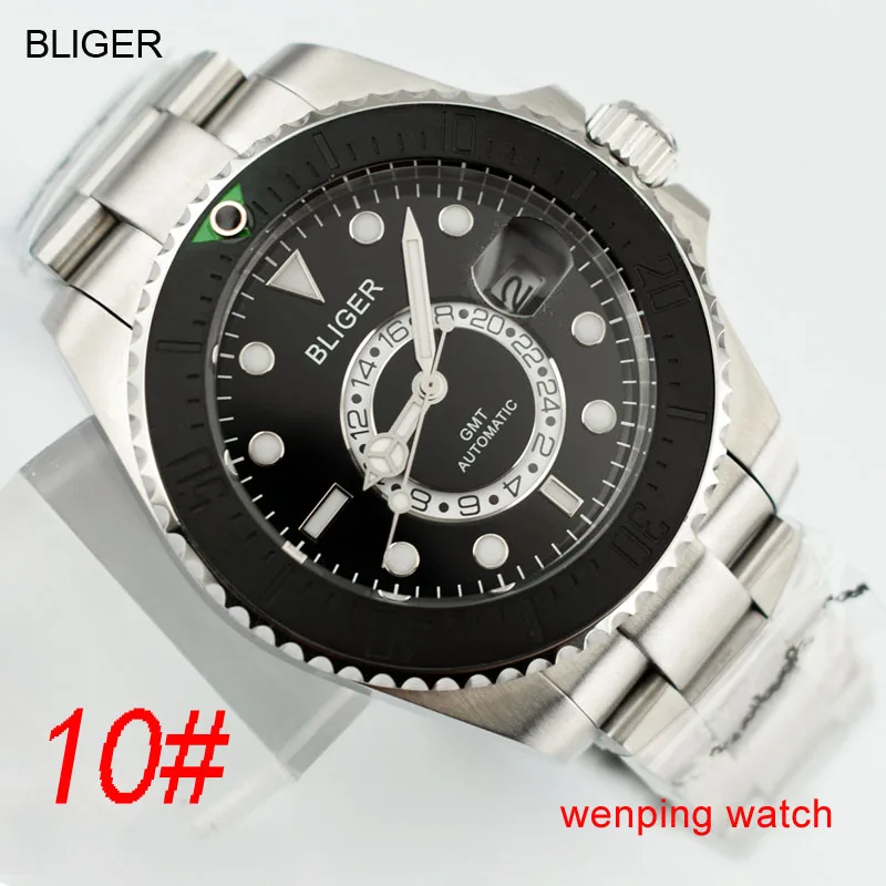 1 pcs E2417 BLIGER 43mm Ceramic black steel strap GMT Functional watch automatic mens Wristwatch
1 pcs E2417 BLIGER 43mm Ceramic black steel strap GMT Functional watch automatic mens Wristwatch