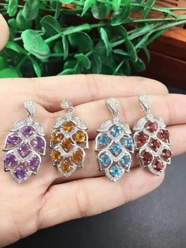 natural garnet topaz Pendant natural citrine amethyst pendant 925 sterling silver Fashion Leaves grapes girl gift fine jewelery
natural garnet topaz Pendant natural citrine amethyst pendant 925 sterling silver Fashion Leaves grapes girl gift fine jewelery