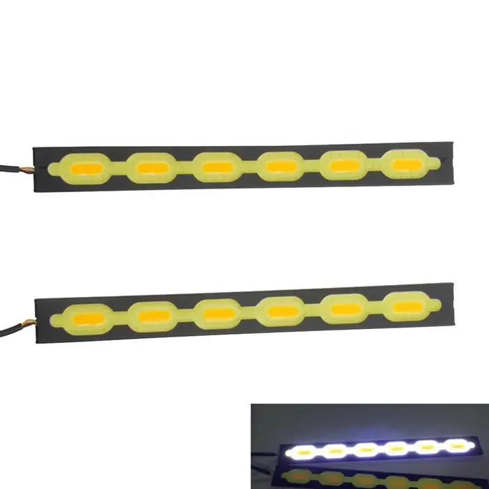2 Pcs Car Auto DC 12V 8W White 8 LED Daytime Running Lights Lamps Wired 7 Cold White + Yellow LED Car Daytime Running Light
2 Pcs Car Auto DC 12V 8W White 8 LED Daytime Running Lights Lamps Wired 7 Cold White + Yellow LED Car Daytime Running Light