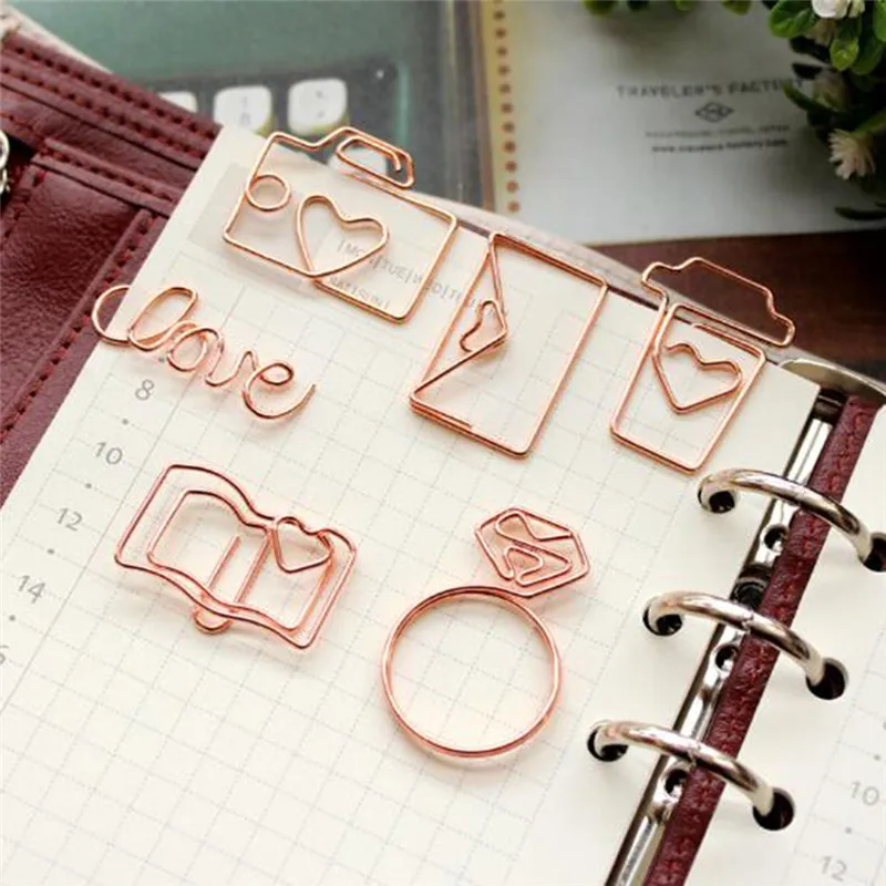 4 PCS/Lot Various Shape Rose Gold Metal Paper Clips Bookmark Tools Memo Clip School and Office Supplies
4 PCS/Lot Various Shape Rose Gold Metal Paper Clips Bookmark Tools Memo Clip School and Office Supplies