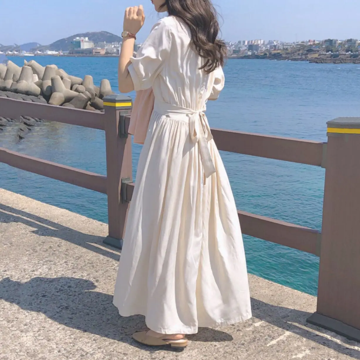 SuperAen Solid Color Cotton Women Long Dress Short Sleeve Summer New 2019 Fashion Casual Korean Style Women Clothing
SuperAen Solid Color Cotton Women Long Dress Short Sleeve Summer New 2019 Fashion Casual Korean Style Women Clothing