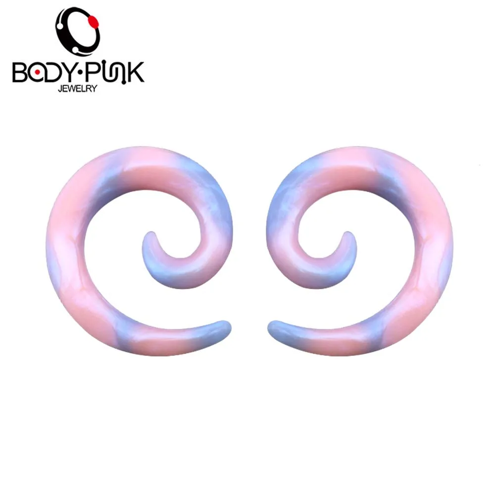 Body Punk 1 Pair Silicone Ear Plugs Blue Pink Tunnel Piercing Expander Pearlized Medical Silicone Spiral Ear Plugs Earring Gauge
Body Punk 1 Pair Silicone Ear Plugs Blue Pink Tunnel Piercing Expander Pearlized Medical Silicone Spiral Ear Plugs Earring Gauge