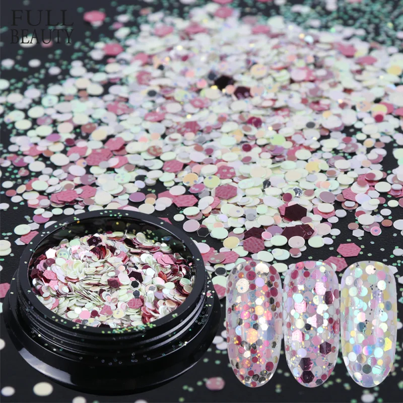 3D Round Hexagon Mixed Sequins Nails Flake Holographic Nail Powder Glitter Acrylic DIY Mermaid Paillette Manicure Tips CHPX01-12
3D Round Hexagon Mixed Sequins Nails Flake Holographic Nail Powder Glitter Acrylic DIY Mermaid Paillette Manicure Tips CHPX01-12