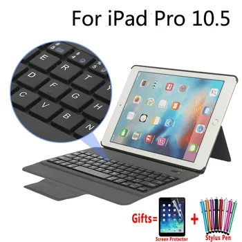 Bluetooth Keyboard Case for IPad Pro 10.5 2017 New Portfolio Folio PU Leather stand Case Cover funda + flim + Pen 
Bluetooth Keyboard Case for IPad Pro 10.5 2017 New Portfolio Folio PU Leather stand Case Cover funda + flim + Pen