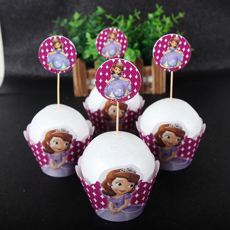 Sophia Princess 24pcs/lot Cupcake Wrapper Toppers Picks decoration Happy birthday party supplies cupcake wrappers
Sophia Princess 24pcs/lot Cupcake Wrapper Toppers Picks decoration Happy birthday party supplies cupcake wrappers