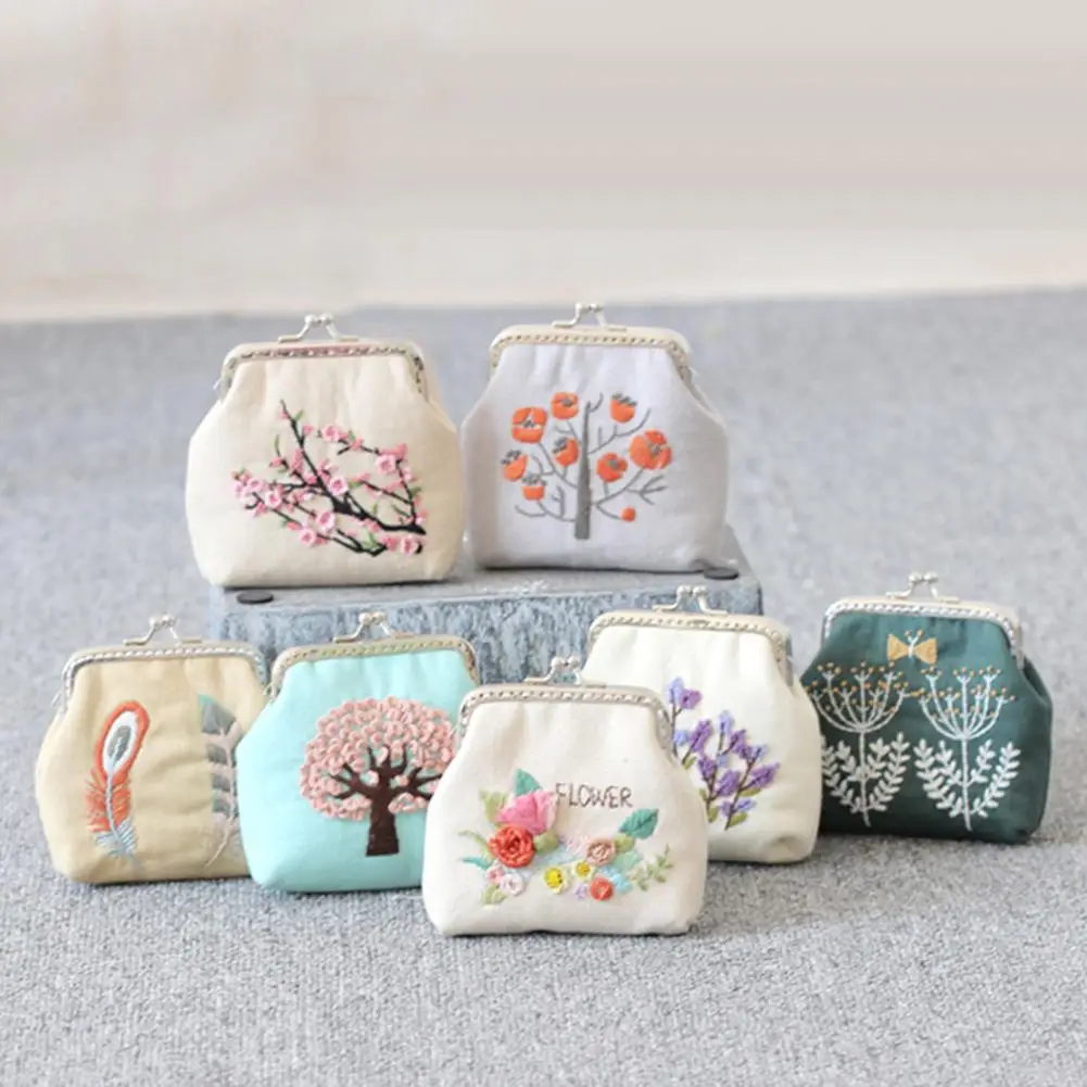 DIY Embroidery Flower Tree Purse Wallet Needlework Sewing Cross Stitch Materials Chinese Style Small Coin Purses Women Vintage
DIY Embroidery Flower Tree Purse Wallet Needlework Sewing Cross Stitch Materials Chinese Style Small Coin Purses Women Vintage