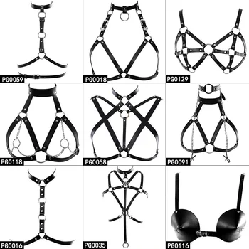 Women Leather Body Harness Black Rivet Metal Chain lingerie Punk Gothic Cage Adjust Plus Size Chest Belt Cosplay Clothing Dance
Women Leather Body Harness Black Rivet Metal Chain lingerie Punk Gothic Cage Adjust Plus Size Chest Belt Cosplay Clothing Dance