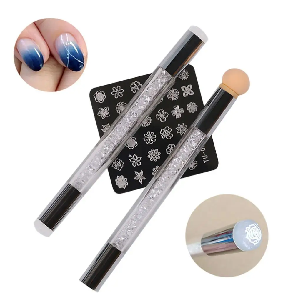 Double-end Nail Art Painting Gradient Shading Sponge Pen Brush Rhinestone Handle Nail Art Manicure Dotting Tools 2018 Women
Double-end Nail Art Painting Gradient Shading Sponge Pen Brush Rhinestone Handle Nail Art Manicure Dotting Tools 2018 Women