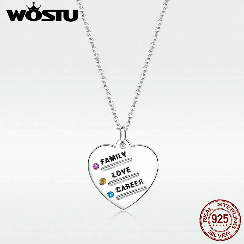 WOSTU 2019 New Design 925 Sterling Silver Necklace For Women Hot Fashion Love Heart Shape Necklace Fashion Jewelry DAN058
WOSTU 2019 New Design 925 Sterling Silver Necklace For Women Hot Fashion Love Heart Shape Necklace Fashion Jewelry DAN058