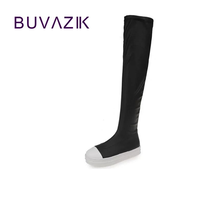 women's high long thigh boots 2018 autumn round head comfortable over the knee elastic slim shoe for lady black
women's high long thigh boots 2018 autumn round head comfortable over the knee elastic slim shoe for lady black