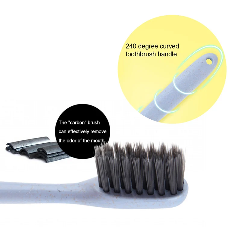 4 pcs Soft Hair Toothbrushes Charcoal Toothbrushes Tooth Brush for Adults Travel Home Use MV99
4 pcs Soft Hair Toothbrushes Charcoal Toothbrushes Tooth Brush for Adults Travel Home Use MV99